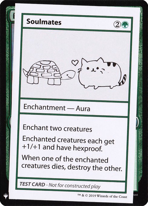 ■エンブレムあり■《Soulmates》(Cat)[Mystery Booster Playtest Cards] 緑R